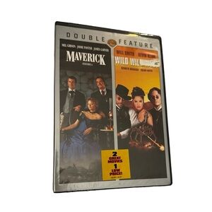 NEW!Double feature DVD westerns Maverick and Wild West James Garner Jodie Foster